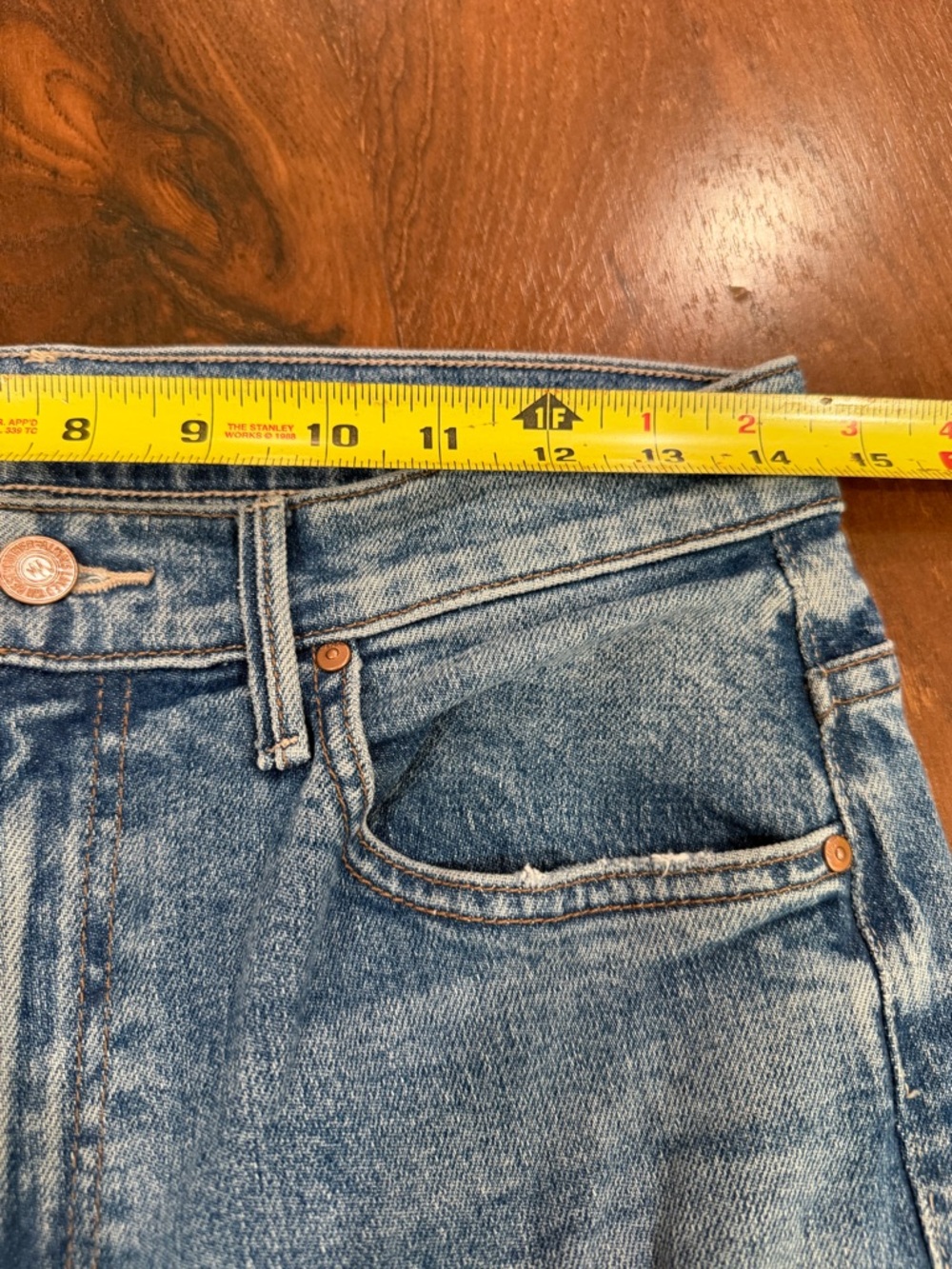 Mother The Insider Ankle jeans in Bloom And Doom Sz 28 Blue ripped - Picture 9 of 15